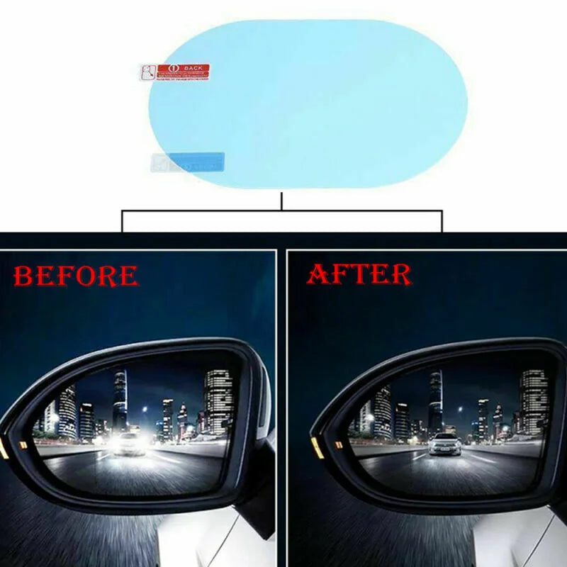 2-Pack Rainproof Rearview Mirror Film – Anti-Fog & Waterproof