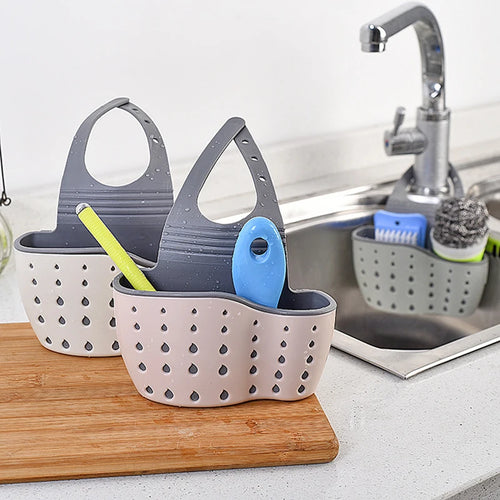 Adjustable Kitchen Sink Sponge Holder – Hanging Drain Basket