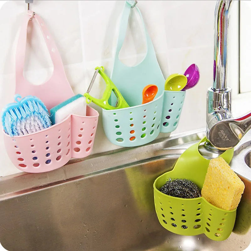 Adjustable Kitchen Sink Sponge Holder – Hanging Drain Basket