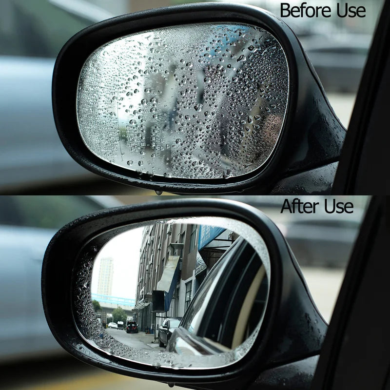 2-Pack Rainproof Rearview Mirror Film – Anti-Fog & Waterproof