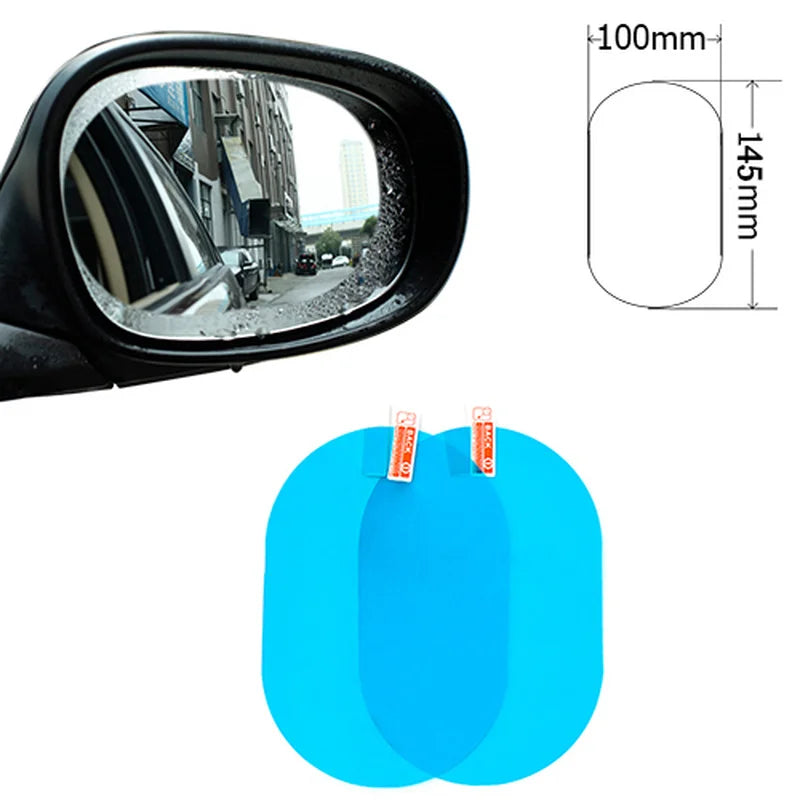 2-Pack Rainproof Rearview Mirror Film – Anti-Fog & Waterproof
