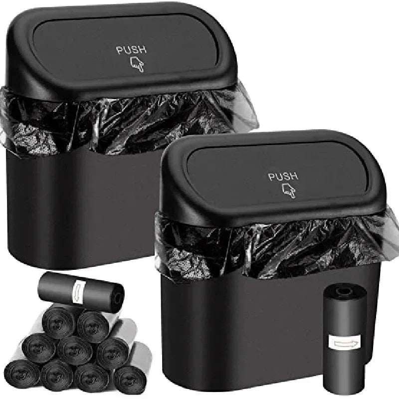 Mini Car Trash Can with Lid – Leak-Proof Car Organizer