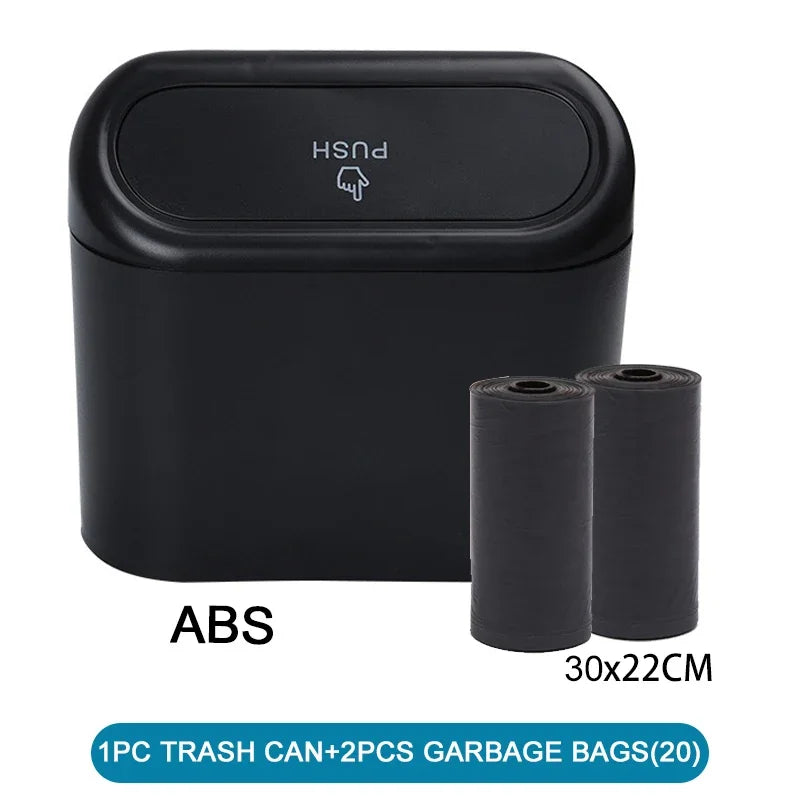 Mini Car Trash Can with Lid – Leak-Proof Car Organizer