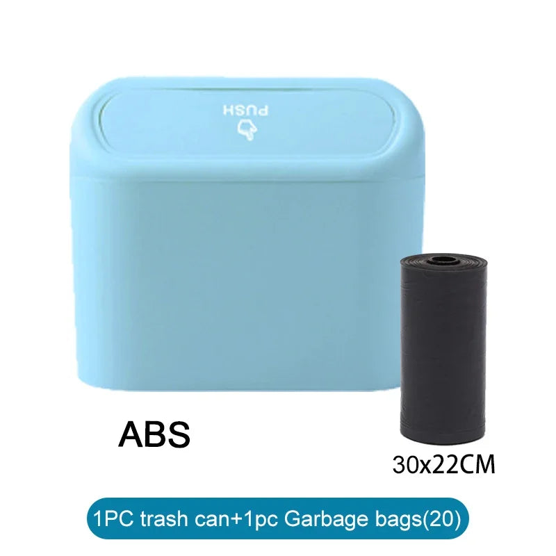 Mini Car Trash Can with Lid – Leak-Proof Car Organizer