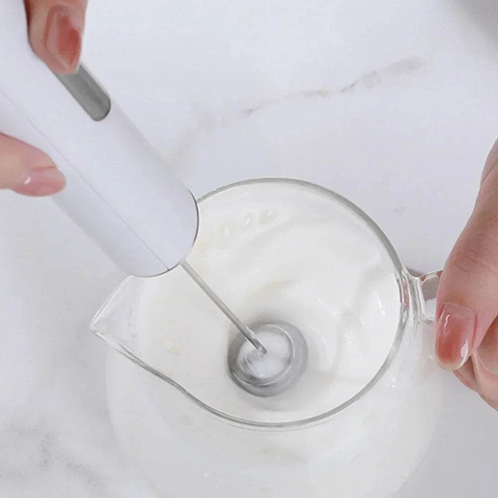 Cordless Electric Milk Frother & Handheld Kitchen Whisk