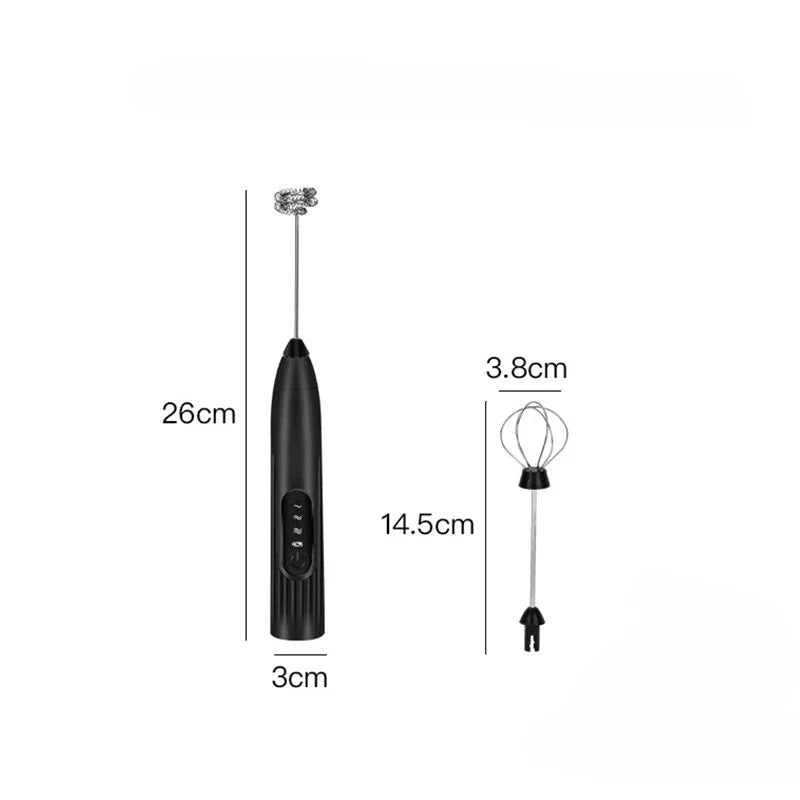 Cordless Electric Milk Frother & Handheld Kitchen Whisk