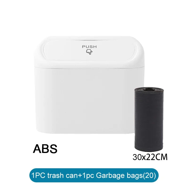Mini Car Trash Can with Lid – Leak-Proof Car Organizer