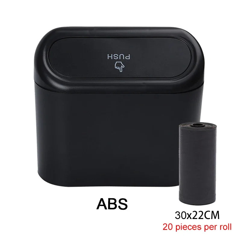 Mini Car Trash Can with Lid – Leak-Proof Car Organizer