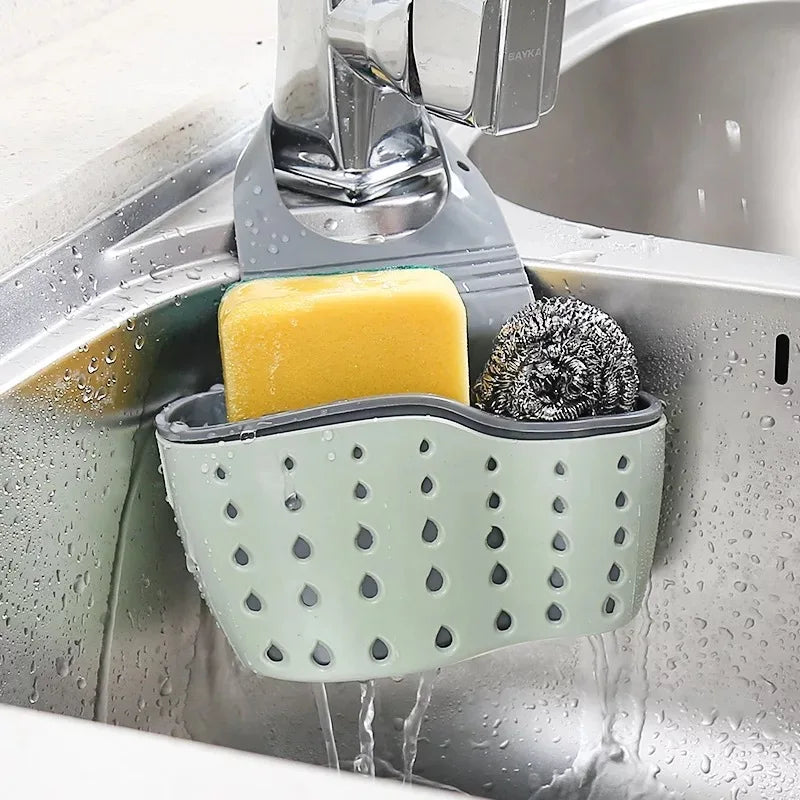 Adjustable Kitchen Sink Sponge Holder – Hanging Drain Basket