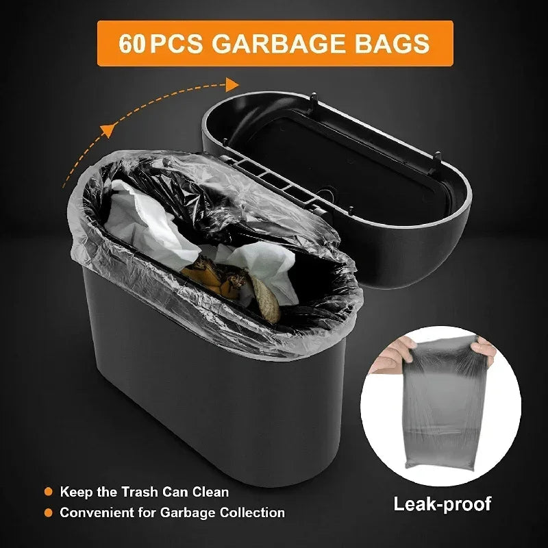 Mini Car Trash Can with Lid – Leak-Proof Car Organizer