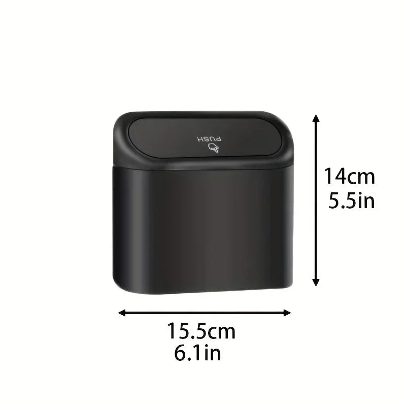 Mini Car Trash Can with Lid – Leak-Proof Car Organizer