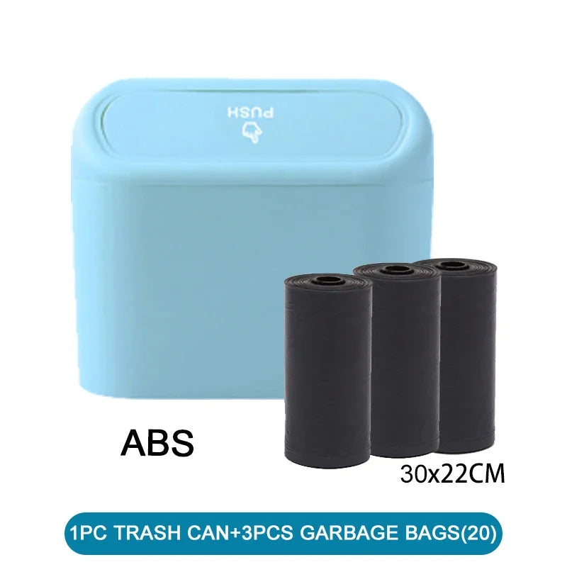 Mini Car Trash Can with Lid – Leak-Proof Car Organizer