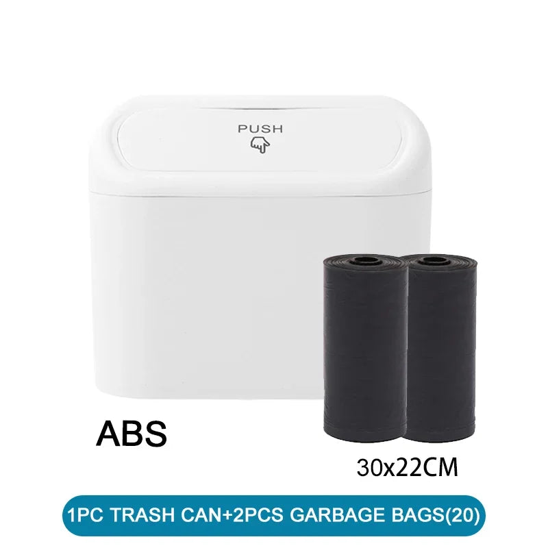 Mini Car Trash Can with Lid – Leak-Proof Car Organizer