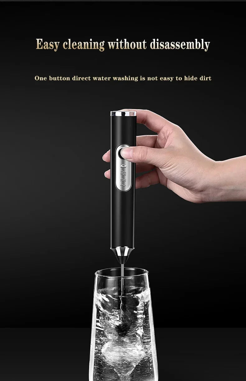 Cordless Electric Milk Frother & Handheld Kitchen Whisk