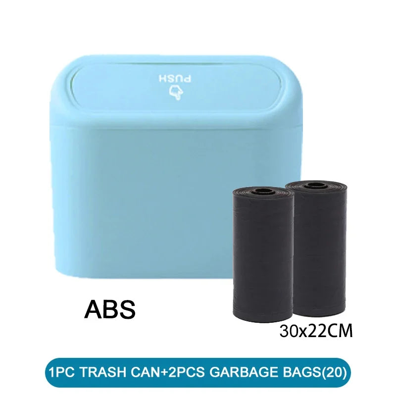 Mini Car Trash Can with Lid – Leak-Proof Car Organizer