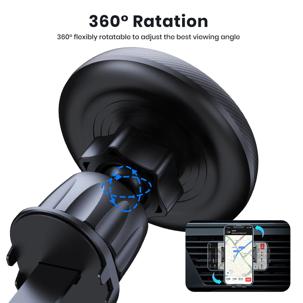 MagSafe Magnetic Car Phone Mount – Strong Metal Air Vent Holder